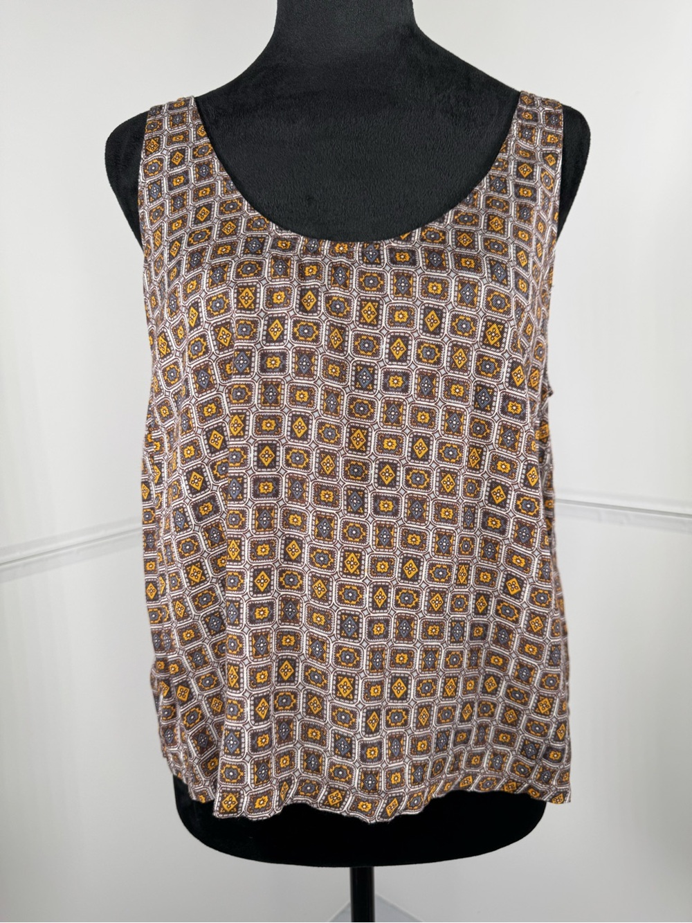 Raquel Allegra Made in USA Geometric Print Tank Top Size 0